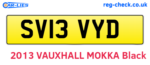 SV13VYD are the vehicle registration plates.