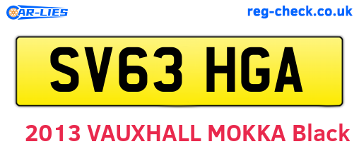 SV63HGA are the vehicle registration plates.