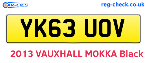 YK63UOV are the vehicle registration plates.
