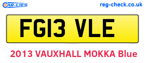 FG13VLE are the vehicle registration plates.