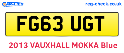 FG63UGT are the vehicle registration plates.