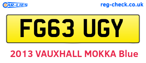 FG63UGY are the vehicle registration plates.