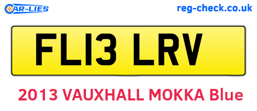 FL13LRV are the vehicle registration plates.