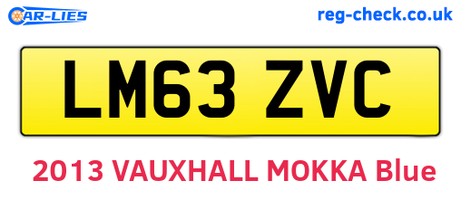 LM63ZVC are the vehicle registration plates.