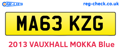MA63KZG are the vehicle registration plates.
