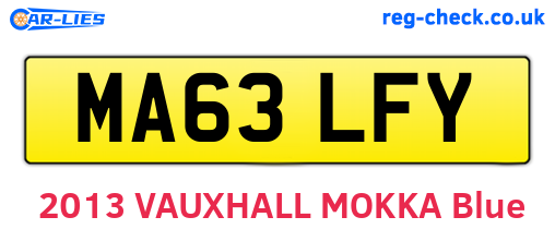 MA63LFY are the vehicle registration plates.