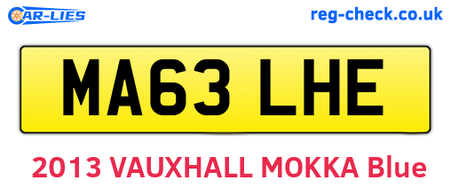 MA63LHE are the vehicle registration plates.