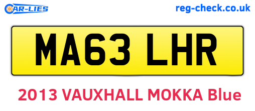 MA63LHR are the vehicle registration plates.