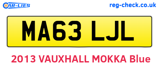 MA63LJL are the vehicle registration plates.