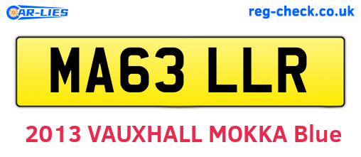 MA63LLR are the vehicle registration plates.