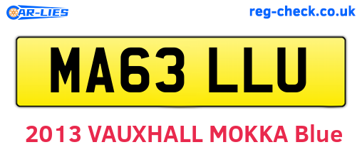 MA63LLU are the vehicle registration plates.