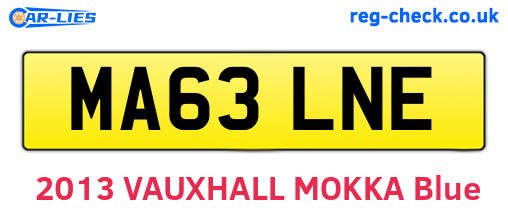 MA63LNE are the vehicle registration plates.