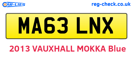 MA63LNX are the vehicle registration plates.