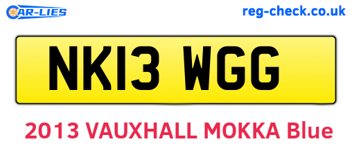 NK13WGG are the vehicle registration plates.