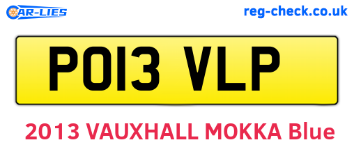 PO13VLP are the vehicle registration plates.