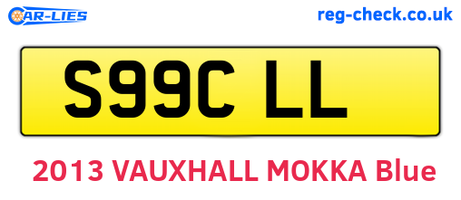 S99CLL are the vehicle registration plates.