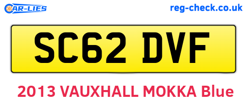 SC62DVF are the vehicle registration plates.
