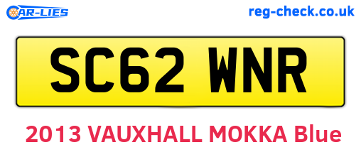 SC62WNR are the vehicle registration plates.