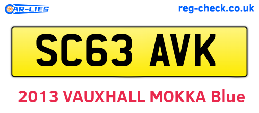 SC63AVK are the vehicle registration plates.