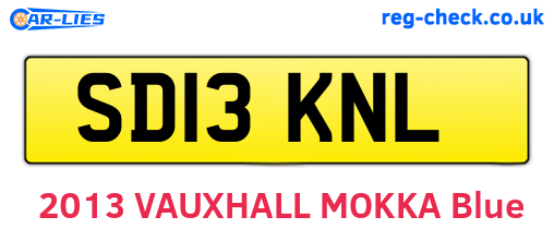 SD13KNL are the vehicle registration plates.