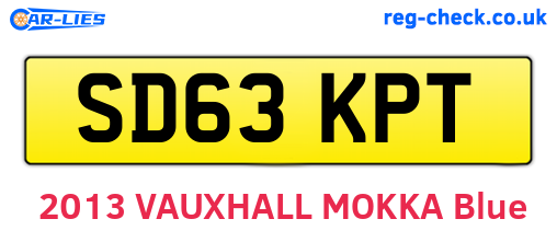 SD63KPT are the vehicle registration plates.