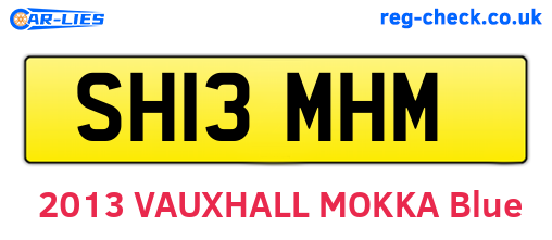 SH13MHM are the vehicle registration plates.