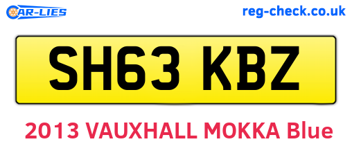 SH63KBZ are the vehicle registration plates.