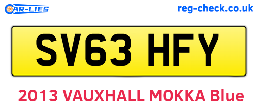 SV63HFY are the vehicle registration plates.
