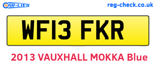 WF13FKR are the vehicle registration plates.