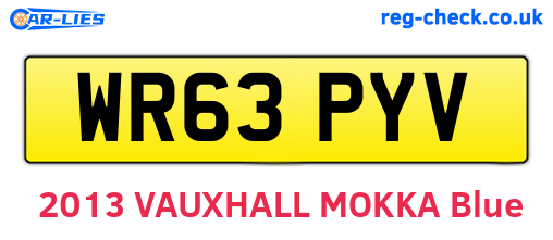WR63PYV are the vehicle registration plates.