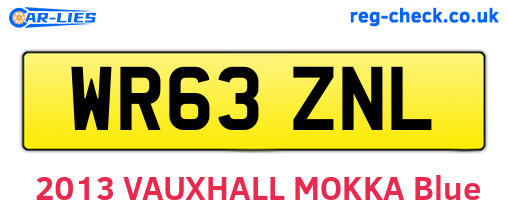 WR63ZNL are the vehicle registration plates.
