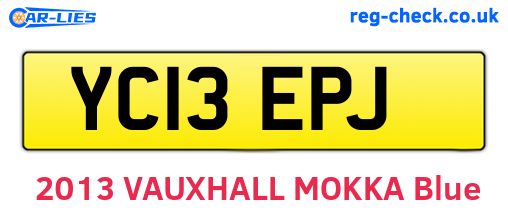 YC13EPJ are the vehicle registration plates.