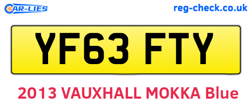YF63FTY are the vehicle registration plates.