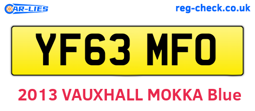 YF63MFO are the vehicle registration plates.
