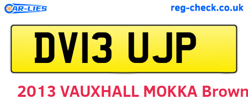 DV13UJP are the vehicle registration plates.