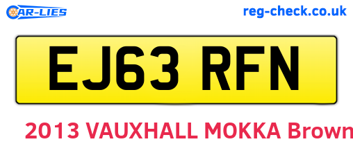 EJ63RFN are the vehicle registration plates.