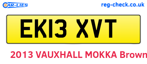 EK13XVT are the vehicle registration plates.