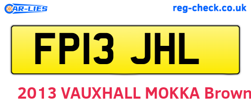 FP13JHL are the vehicle registration plates.