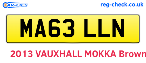 MA63LLN are the vehicle registration plates.