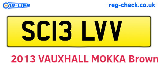 SC13LVV are the vehicle registration plates.