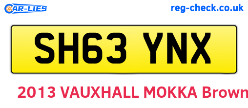 SH63YNX are the vehicle registration plates.
