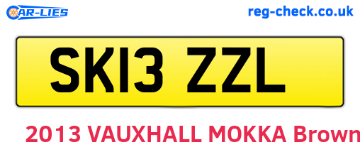 SK13ZZL are the vehicle registration plates.