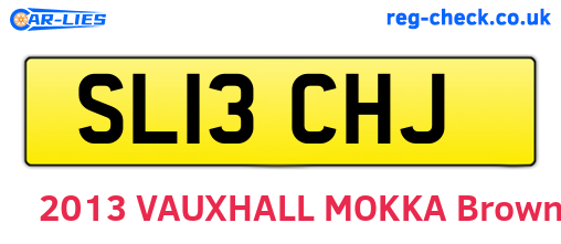 SL13CHJ are the vehicle registration plates.
