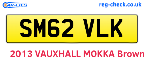SM62VLK are the vehicle registration plates.