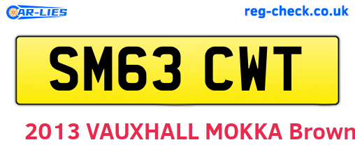 SM63CWT are the vehicle registration plates.