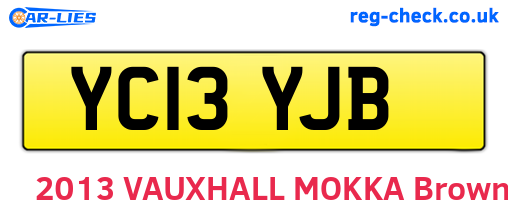YC13YJB are the vehicle registration plates.