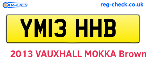 YM13HHB are the vehicle registration plates.