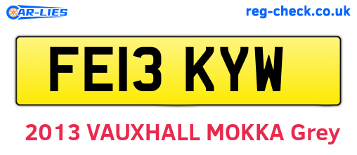 FE13KYW are the vehicle registration plates.