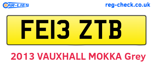 FE13ZTB are the vehicle registration plates.