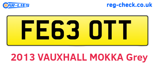 FE63OTT are the vehicle registration plates.